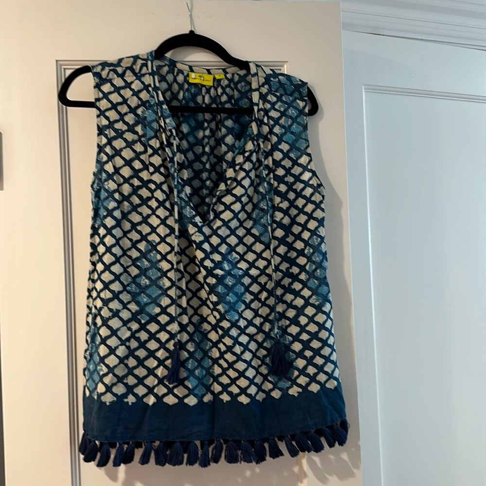 Roberta Roller Rabbit sleeveless top with tassels